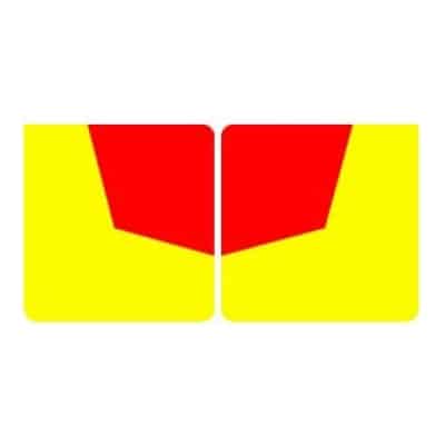REFLECTIVE SIGNS - RED/YELLOW 400 x 400 Class II
