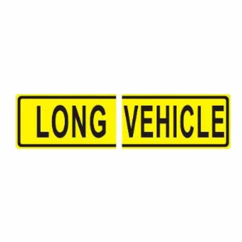 REFLECTIVE SIGNS - LONG VEHICLE (SPLIT) 915 x 210 Class II