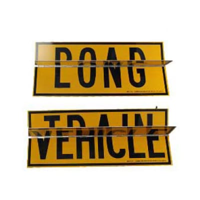 REFLECTIVE SIGNS - ROAD TRAIN/ LONG VEHICLE 600 x 255 Class II