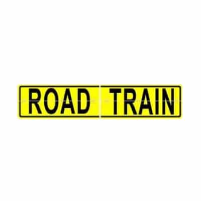 REFLECTIVE SIGNS - ROAD TRAIN (SPLIT/HINGED) 600 x 250 Class II