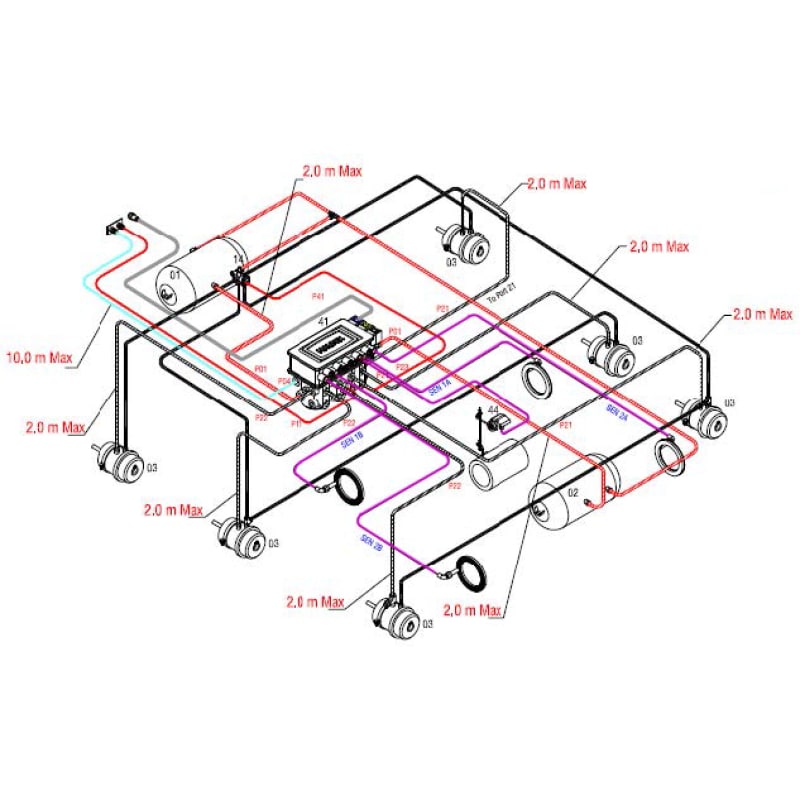 BRAKETEC TRAILER BRAKE KIT - TRI AXLE B/D - RT HALDEX EB+ GEN3 - Air ...