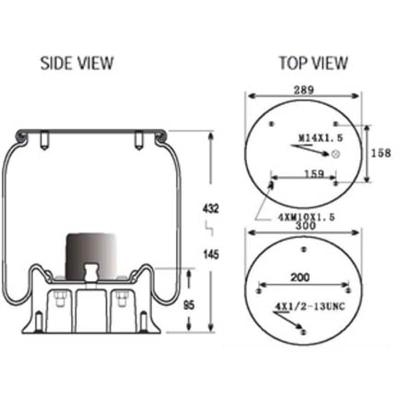 AIR SPRING - HENDRICKSON S36489 (1V9215)