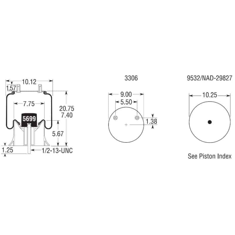 AIR SPRING - HENDRICKSON C23721 (1V9644)