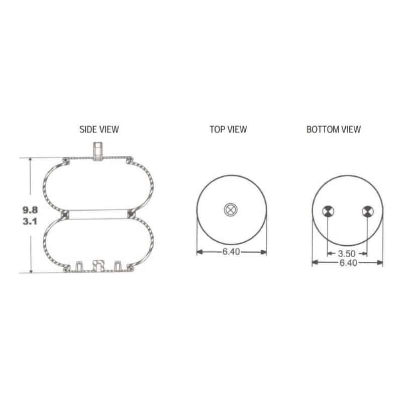 AIR SPRING - HENDRICKSON S23144 (2B5263) (2B7897)